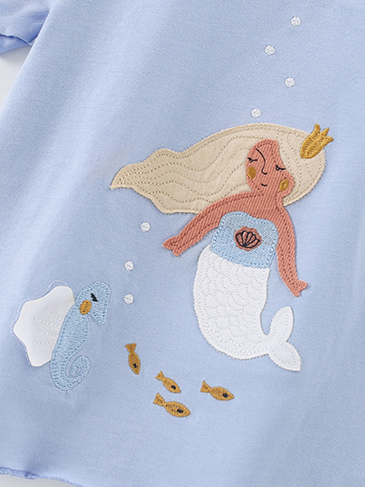 Trajes infantiles transfronterizos malwee verano nuevo estilo europeo y americano para niños de cuello redondo pantalones cortos de manga corta de dos piezas para niñas