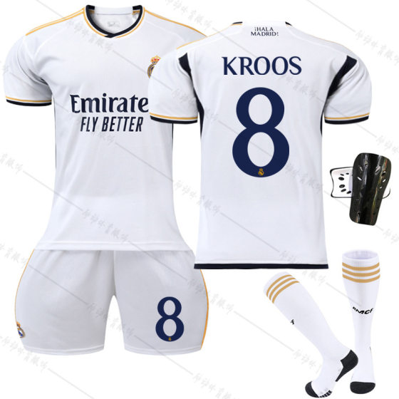 2324 New Real Madrid Home 7 Vinicus 5 Bellingham 11 Rodrigo 9 Mbappe Football Uniform