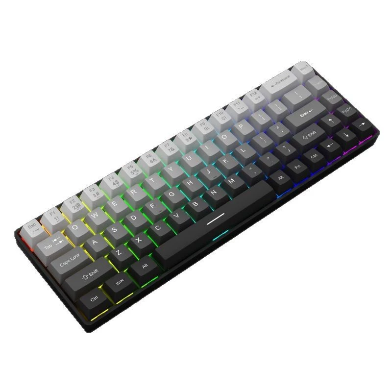 GK68 настроенная проводная беспроводная Bluetooth механическая клавиатура маленький портативный офис киберспорт игровой светящийся красный ось