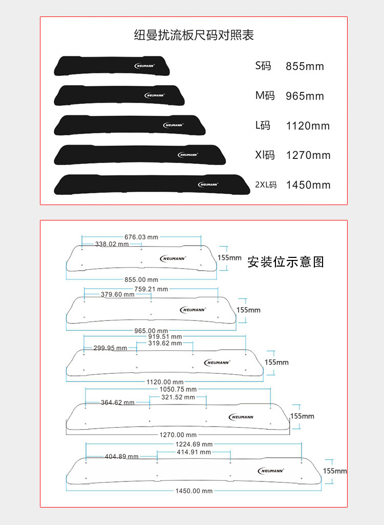 Roof Spoiler Universal Car Deflector Car Luggage Rack Frame Roof Box Crossbar Wind Deflector Wind Noise Reduction