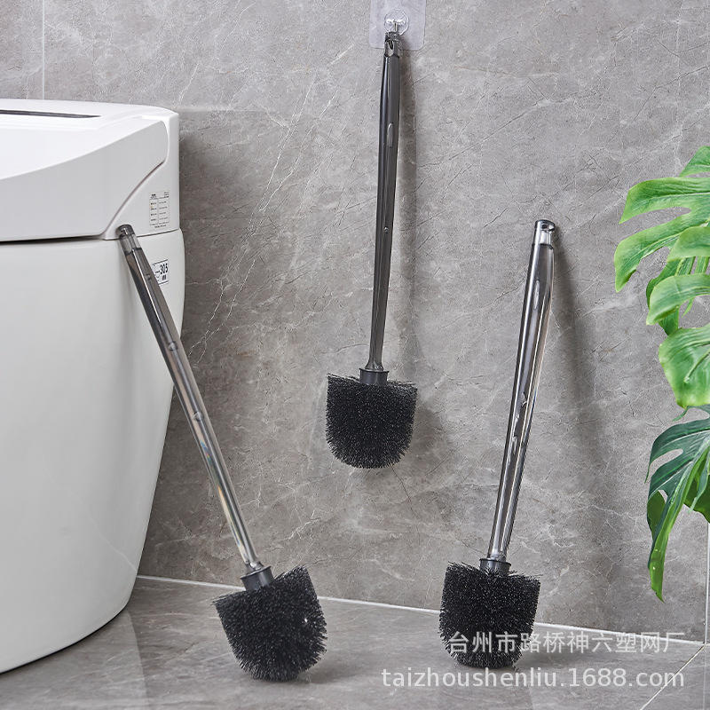 开心橙 透明水晶鱼肠剑手柄厕所清洁马桶刷子