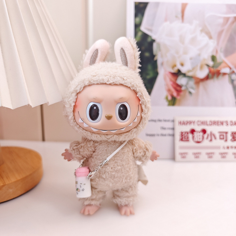 17 センチメートルラブブハートビートラブブビニールぬいぐるみペンダント服オーバーオールスーツ着替えベビー服靴|undefined