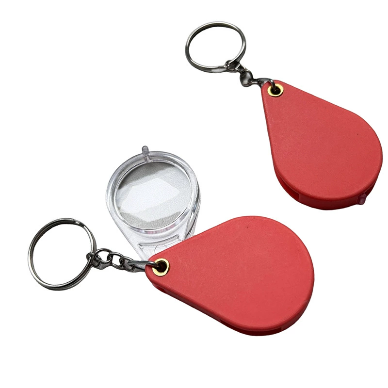 Увеличительное стекло для пожилых людей, подлинный складной брелок высокой четкости, специальный инструмент для чтения, портативный портативный мини-инструмент для чтения