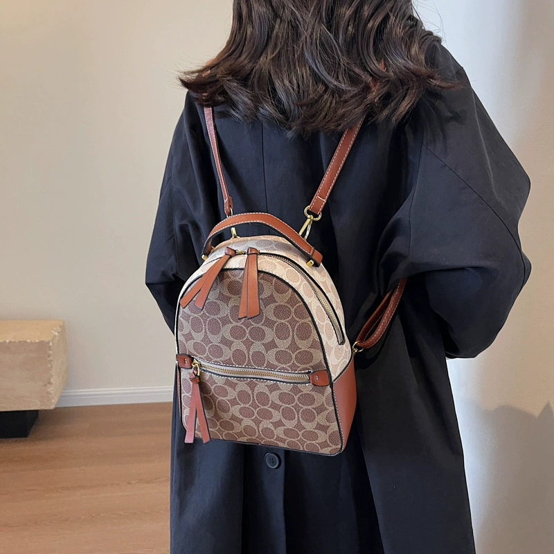 Retro backpack, summer trend fashionable universal ultra light one-shoulder bag to go out for traveling, 2023 collection