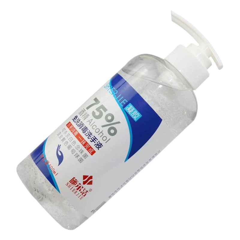 Антисептический гель для рук с 75% спиртом, 500 мл, для дома, отелей, кинотеатров, антибактериальный, без смывания, быстросохнущий, оптом
