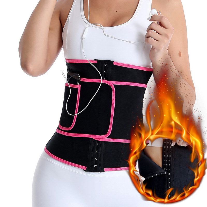 Sweat Belt Women Body Compression Wrap Waistband Waist Trainer Corset Abdomen Control Double Strap Shaper Sweat Belt Women Body Compression Wrap Waistband Waist Trainer Corset Abdomen Control Double Strap Shaper