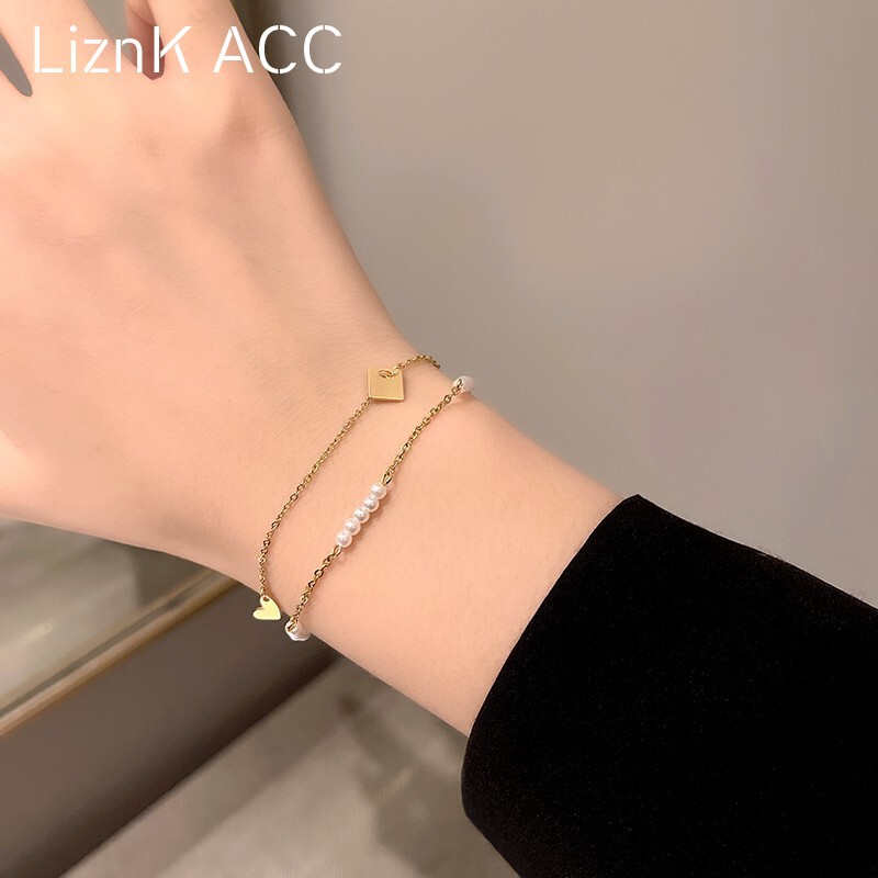 Double-layer Pearl Bracelet Female Summer ins Niche Design Simple Girlfriend Bracelet 2022 New Double-layer Pearl Bracelet Female Summer ins Niche Design Simple Girlfriend Bracelet 2022 New