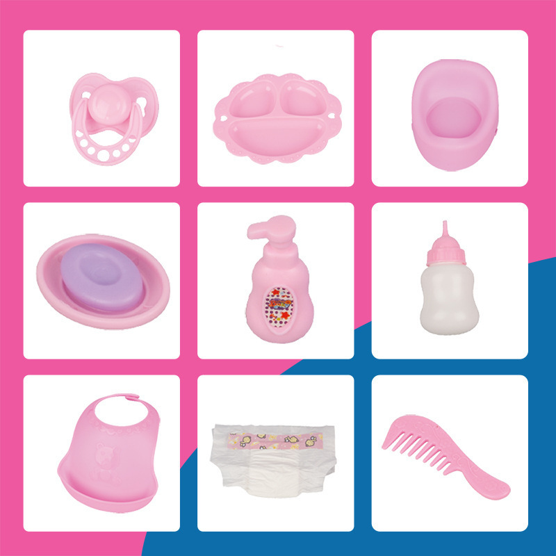 Juguetes para niñas muñecas carro plegable parpadeo agua potable muñecas simulación juguetes casera princesa regalo