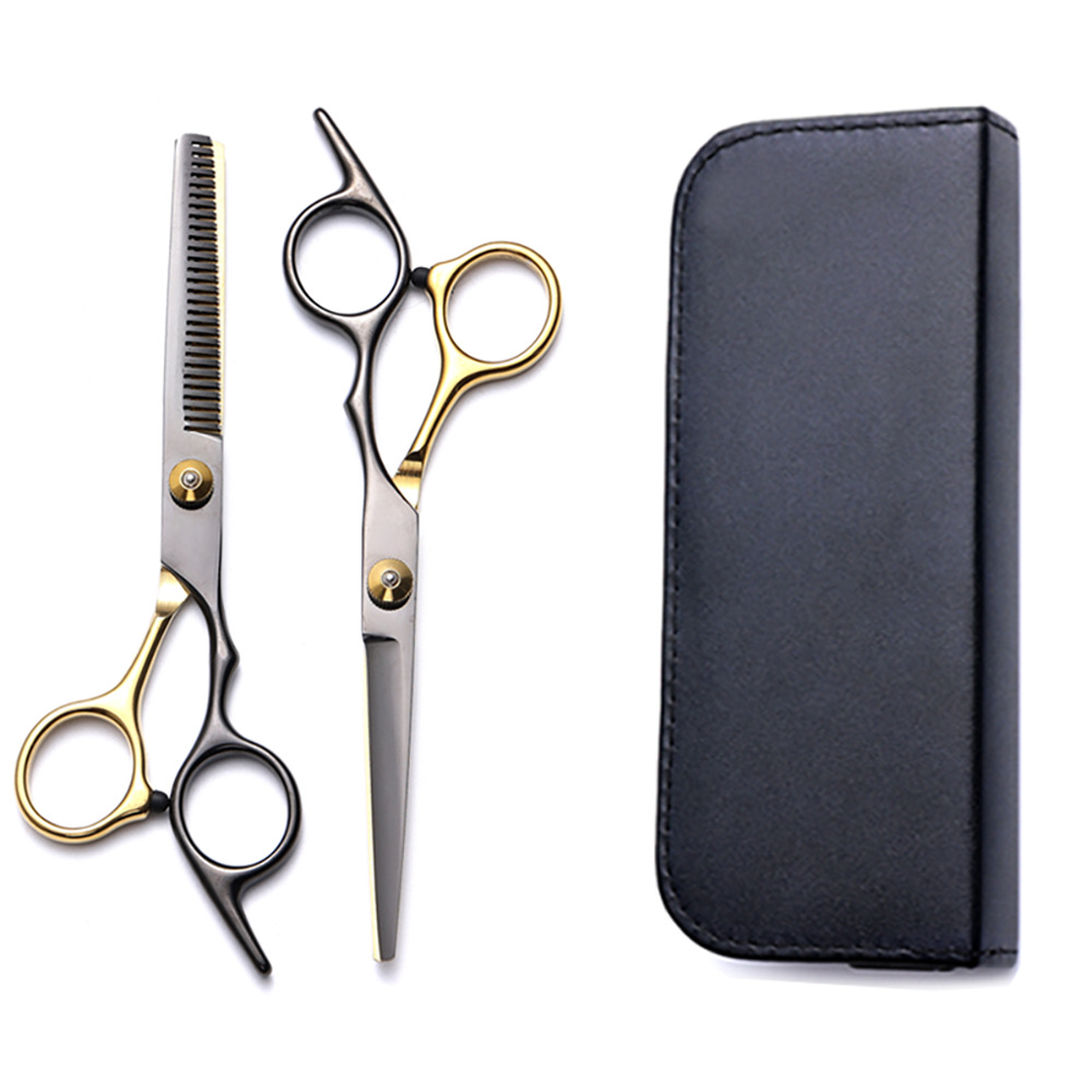 Corte de pelo tijeras transfronterizas amazonas color tijeras de dientes planas cortadas delgadas frange tijeras divisorias fábrica de tijeras al por mayor set de tijeras de peluquería
