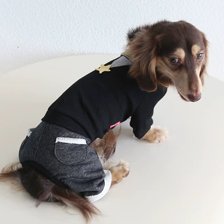 Petstyle星星牛仔四脚衣腊肠西高地比熊德文猫宠物衣服跨境亚马逊