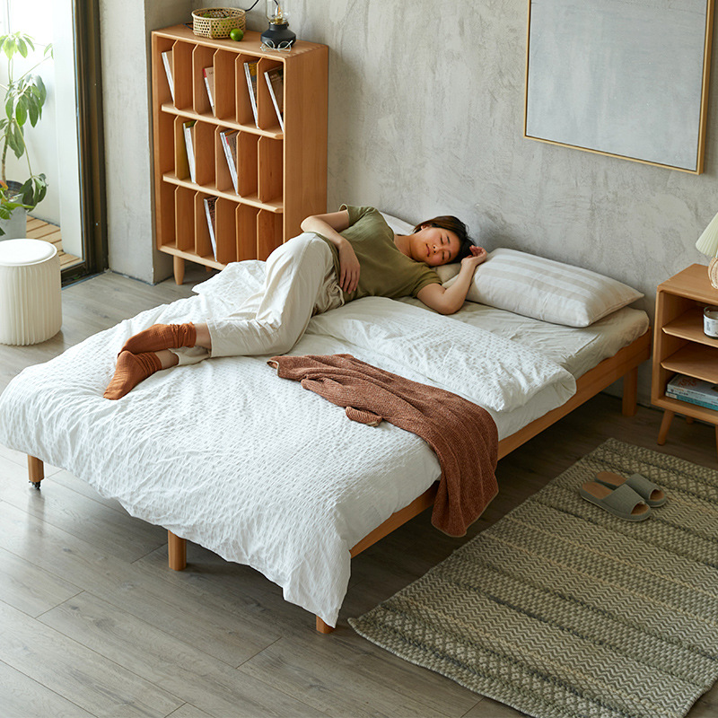 伸縮床小戶型客廳實木摺疊沙發床兩用雙人單人坐臥兩用床鐵推拉床