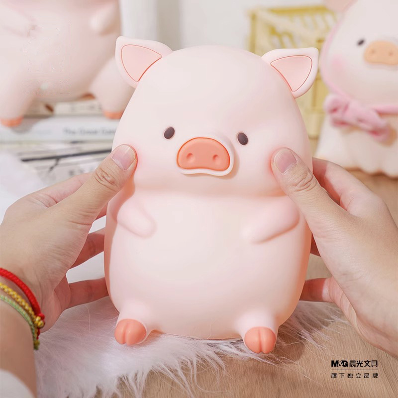 Lulu Pat cerdo decoración de la luz regalo de cumpleaños para la novia Internet celebridad luz de la noche regalo del Día del Maestro de silicona luz de la noche