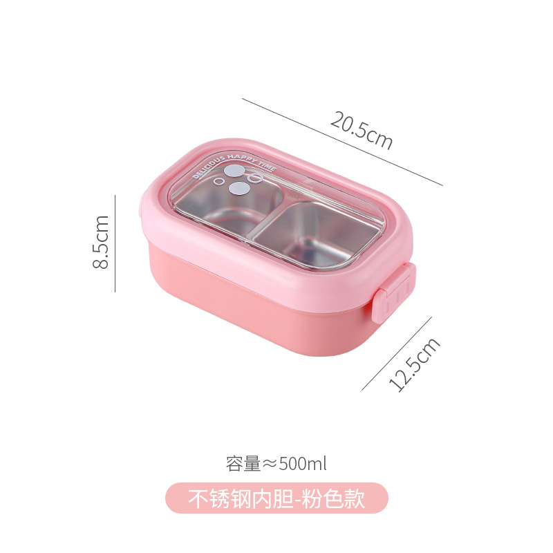 Juego de loncheras portátiles para estudiantes de paja de trigo de estilo japonés