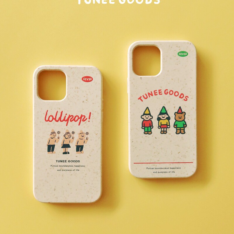 Original biodegradable phone case for TUNEE GOODS for iPhone illustration cartoon full edge 16