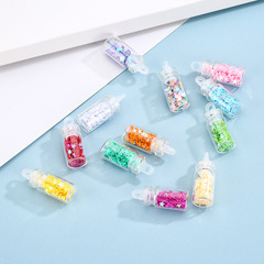 DIY jewelry accessories lucky wishing star sparkles glass bottle keychain crystal ball nail art accessories small accessories