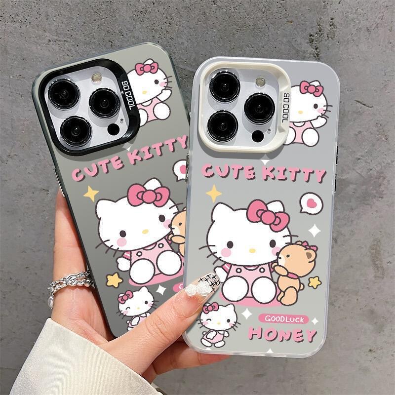 Hug Bear Hello Kitty Suitable for Apple 16Promax Cute 15 Mobile Phone Case Iphone14 Cartoon 13 Girl 12 New
