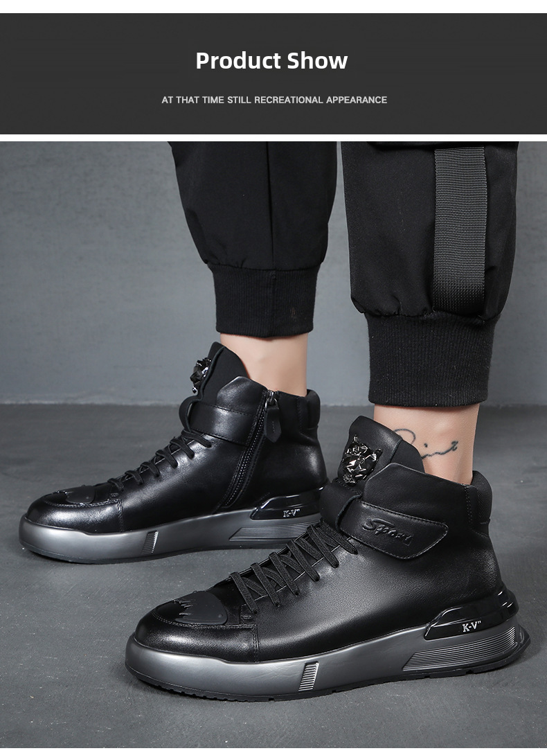 Bottes Martin en cuir véritable pour hommes printemps et hiver 2023 nouvelles bottes mi-hautes en cuir épais et chaud avec couche supérieure en cuir de vache pour hommes_voghion.com