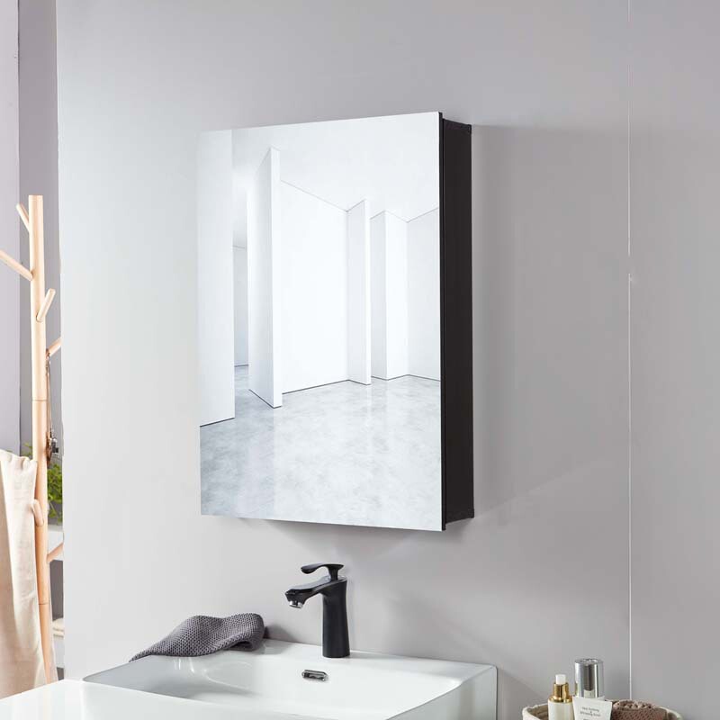 Wall-mounted aluminum alloy bathroom mirror cabinet bathroom mirror small apartment mirror box bathroom mirror cabinet storage cabinet Wall-mounted aluminum alloy bathroom mirror cabinet bathroom mirror small apartment mirror box bathroom mirror cabinet storage cabinet