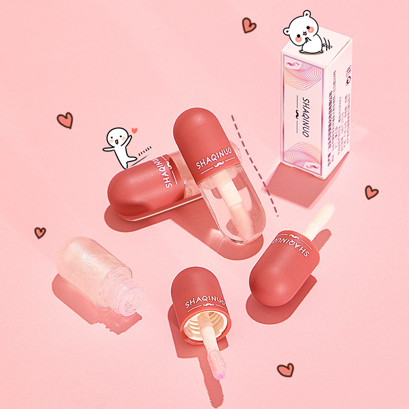 SHAQINUO Mini Capsule Lip Gloss Transparent Temperature Changing Moisturizing Moisturizing Lip Glaze Pills Manufacturer Dropshipping
