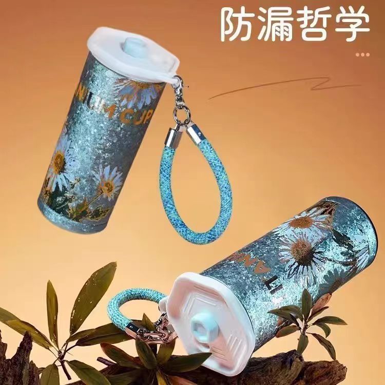BIGCAR大卡内外纯钛保温杯女颜值咖啡杯吸管水杯子新款车载送礼|undefined