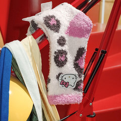 hellokitty珊瑚绒袜子女中筒袜冬季加厚保暖地板袜家居可爱月子袜