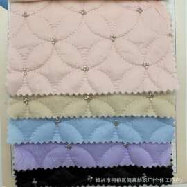 现货珠管绣绗棉绗绣绣花布绗缝夹棉布包包棉服装饰用品手工diy
