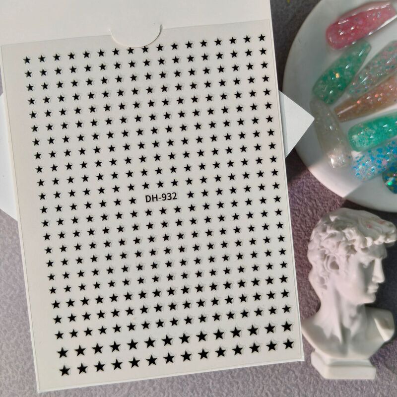 Full-Page Small Five-Pointed Star Nail Stickers, Waterproof Adhesive DIY Simple Five-Pointed Star Nail Stickers Dh932