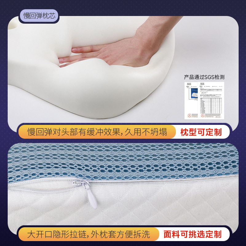 枕低反発低反発枕純綿低反発人間工学に基づいたネックピロー卸売カスタマイズされた送料無料頸椎枕