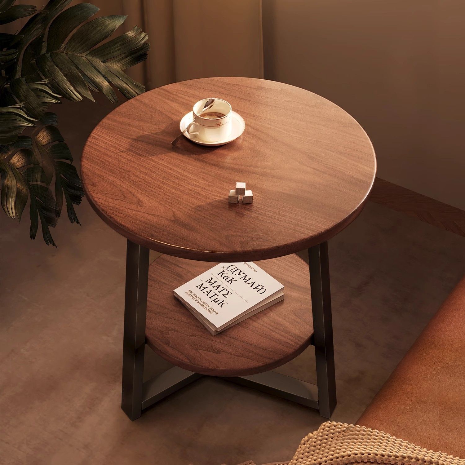 Coffee Table Living Room Home Small Apartment Sofa Side Table Small Table Round Balcony Tea Table Bedroom Bedside Table Storage Rack