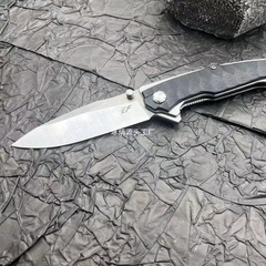 新しいクロスボーダー EDC ポケットナイフパイソンナイロンファイバーハンドルキャンプサバイバル折りたたみナイフ D2 ベアリング折りたたみナイフ