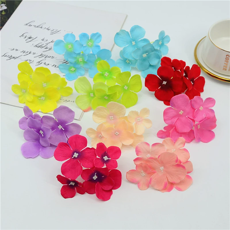 Искусственные цветы: гортензии с 5 ветками оптом для свадебного декора, оформления цветочных стен, DIY украшений для волос, венков, цветочных коробок, подарочных коробок, цветочных композиций