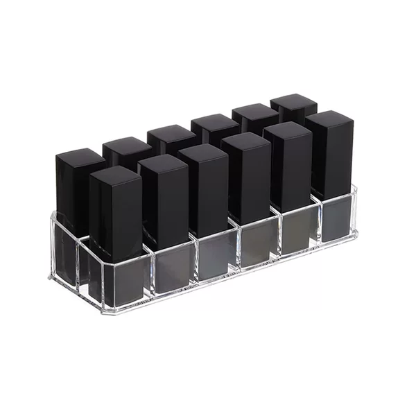 Ins Style 12-grid Lipstick Stand Acrylic Transparent Multi-grid Lipstick Finishing Box Desktop Lipstick Shelf Display Rack