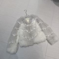 2025新款 进口狐狸毛皮草外套女短款秋冬可供实体线上