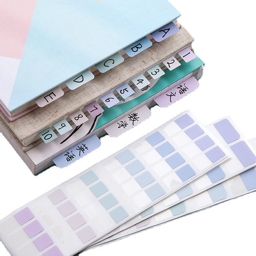 Index stickers label stickers classification instructions bookmarks sticky notes students use small strips to mark transparent writeable paper