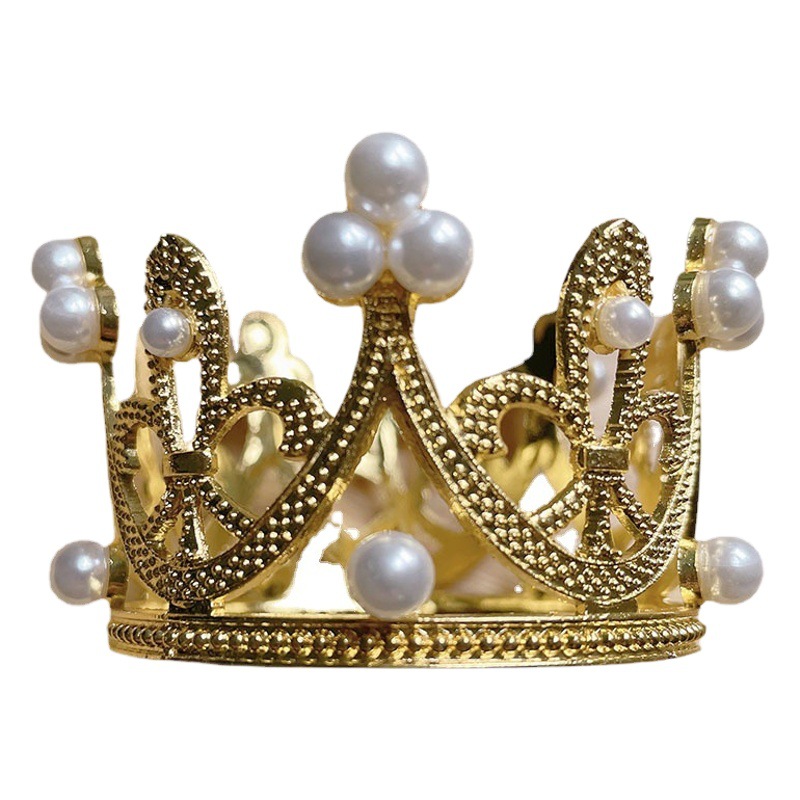 Los niños corona pastel postre Mesa decoración cumpleaños mini corona tocado flor accesorios juguete corona