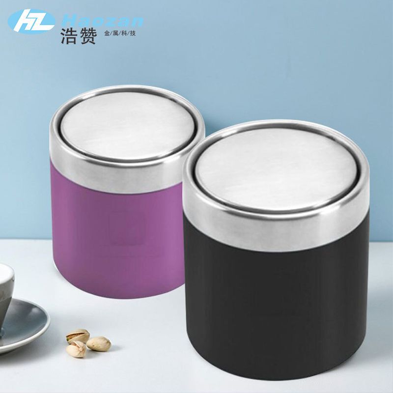 Swing Lid Stainless Steel Desktop Trash Can Small Office Coffee Table with Lid Mini Creative Debris Storage Swing Lid Stainless Steel Desktop Trash Can Small Office Coffee Table with Lid Mini Creative Debris Storage