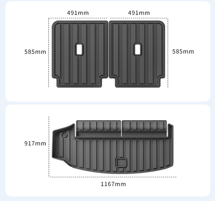 TPE Car Floor Mats & Trunk Mat for Denza N9 25