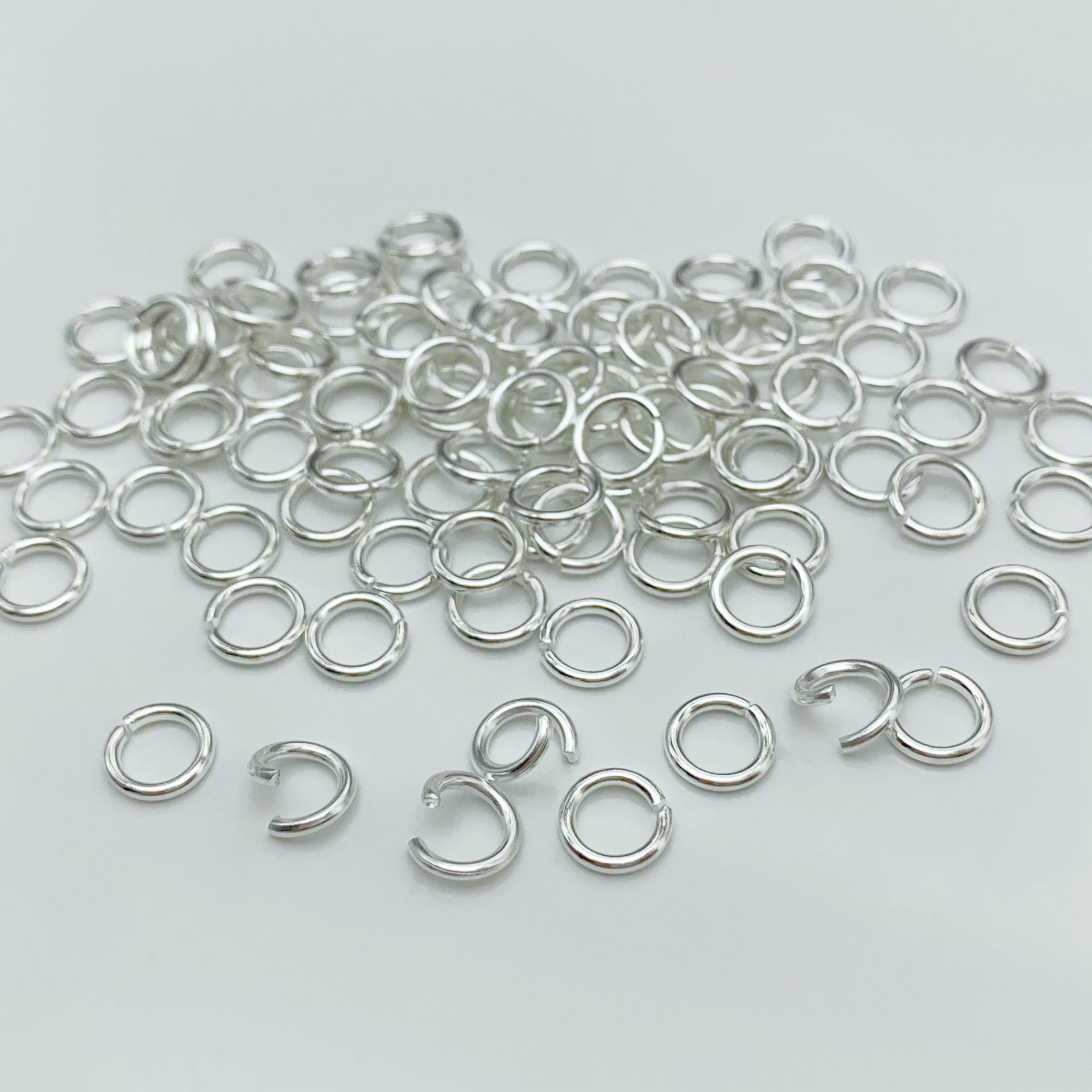 diy ジュエリーアクセサリー電気メッキオープンリング鉄リングクローズドリングブレスレットネックレス接続リングペンダント