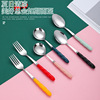 Spoon stainless steel, fork home use for food, high quality tableware, internet celebrity