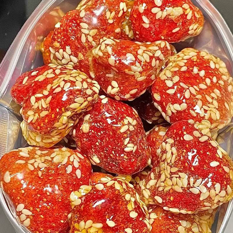 Rock sugar strawberry freeze-dried gourd, whole individually packaged, Internet celebrity snacks for pregnant women, bulk wholesale, sweet and sour