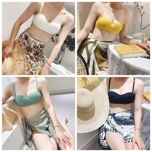 Japanese Zimo Yipin second generation strapless thin section seamless push-up women's underwear tube top non-slip invisible bra