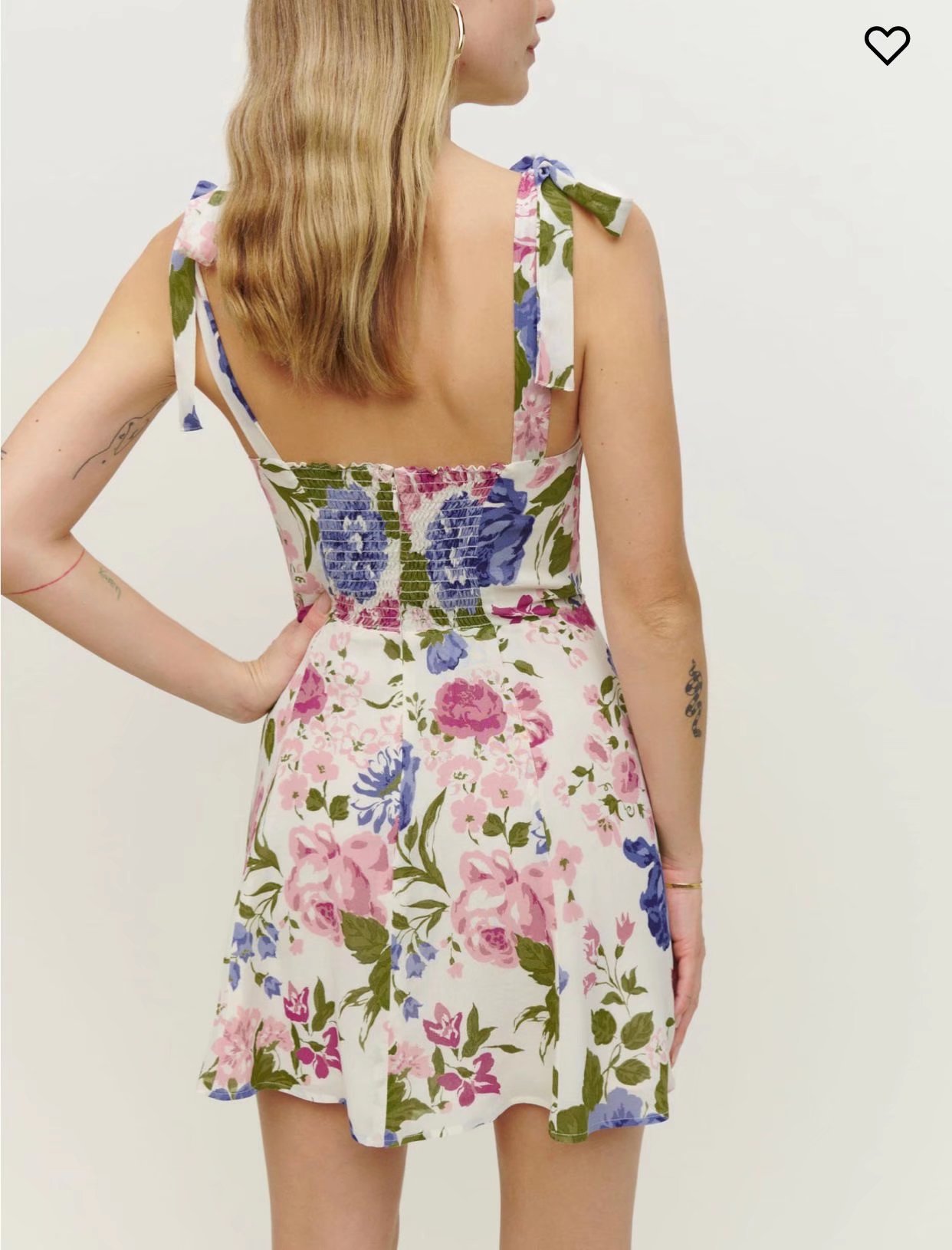 wrap chest sling backless slim sling floral dress NSAM133373