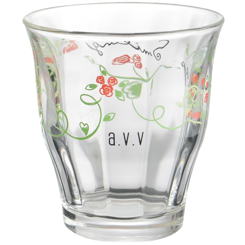 Taza de jugo de importación japonesa hermosa taza de vidrio moderna simple casera pequeña taza de agua fresca