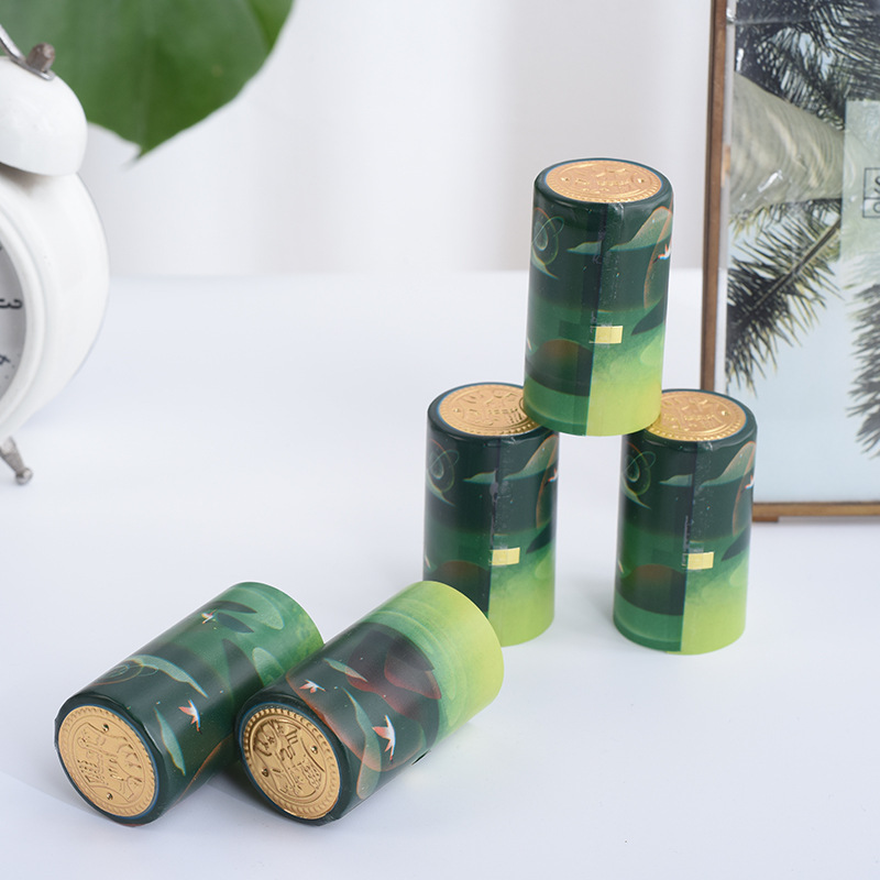 厂家定 制PVC热缩胶帽多规格葡萄酒瓶封口胶帽 洋酒彩色印刷收缩