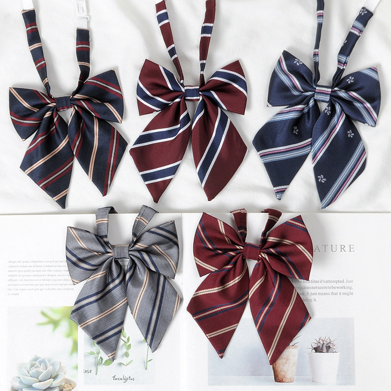 Japanese-Style College Jk Bow Tie Women's Shirt Burgundy Student Bow Sailor Uniform Academic Uniform Bow Tie Graduation Photo