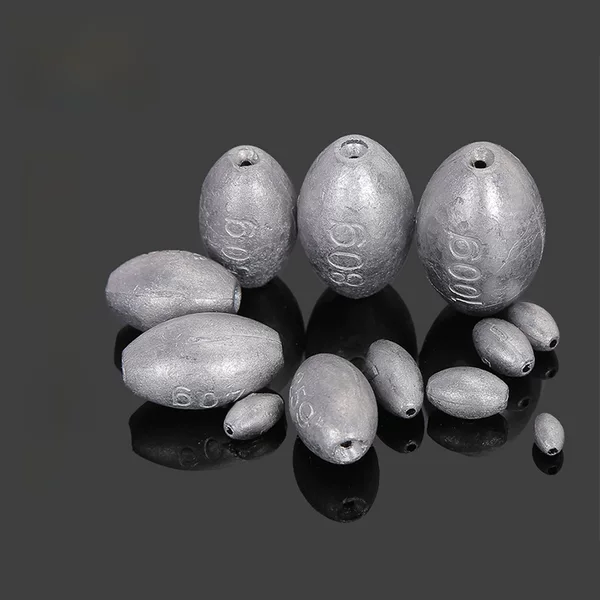 Factory wholesale olive lead pendant heart fishing pendant does not hurt the line scale hollow lead pendant freshwater sea fishing dimple bite lead