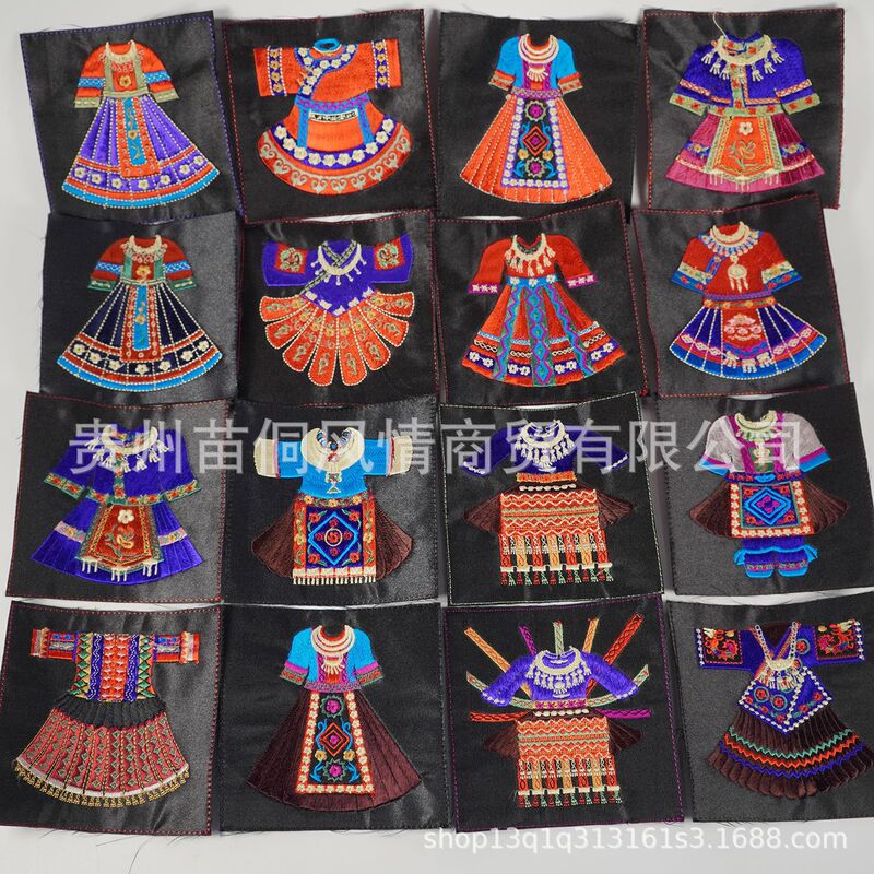 Factory Wholesale Source: Ethnic Style Embroidered Pieces from Guizhou, Guangxi, and Yunnan; Decorative Items for Clothing, Table Displays, and Refrigerator Magnets; Specialized Crafts Factory Wholesale Source: Ethnic Style Embroidered Pieces from Guizhou, Guangxi, and Yunnan; Decorative Items for Clothing, Table Displays, and Refrigerator Magnets; Specialized Crafts