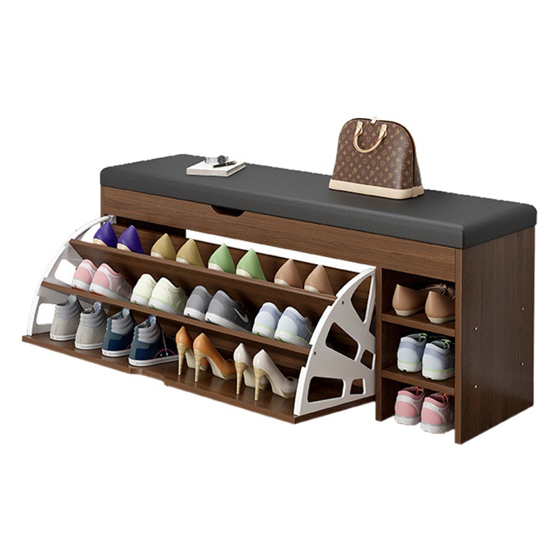 Flip CAMBIO DE ZAPATOS taburete casa puerta zapato gabinete sentado zapato taburete de entrada Internet celebridad casa bolsa suave cojín zapato estante