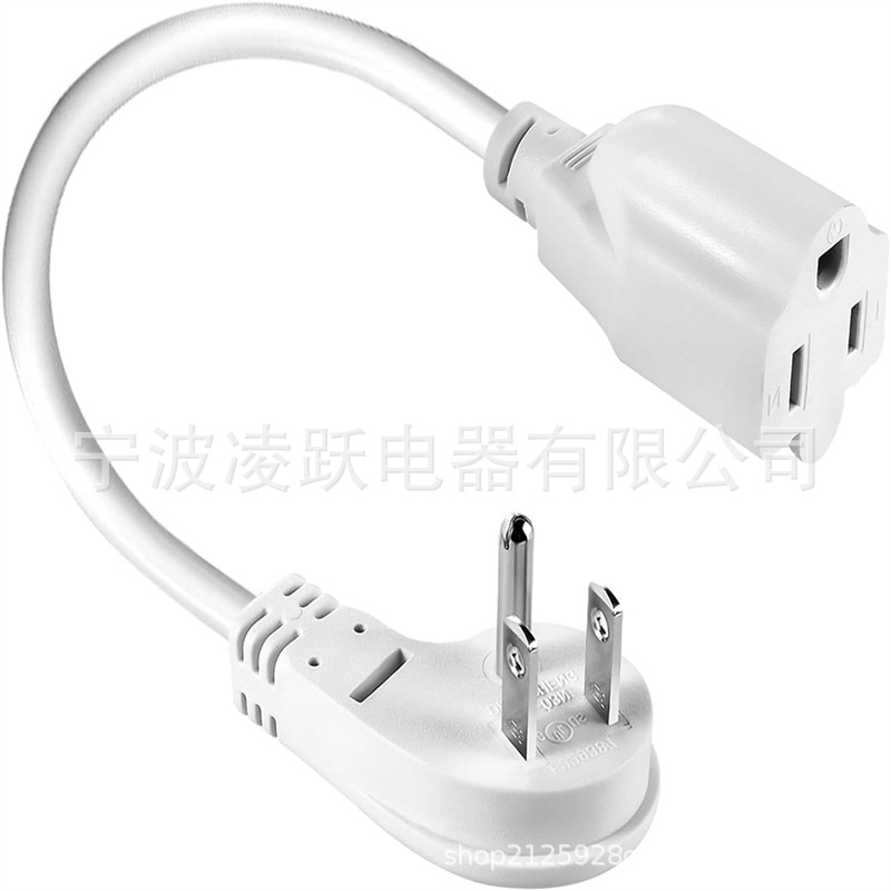 UL 认证 3 爪接地重型电源延长线 低调插座保护器延长线 - 白色