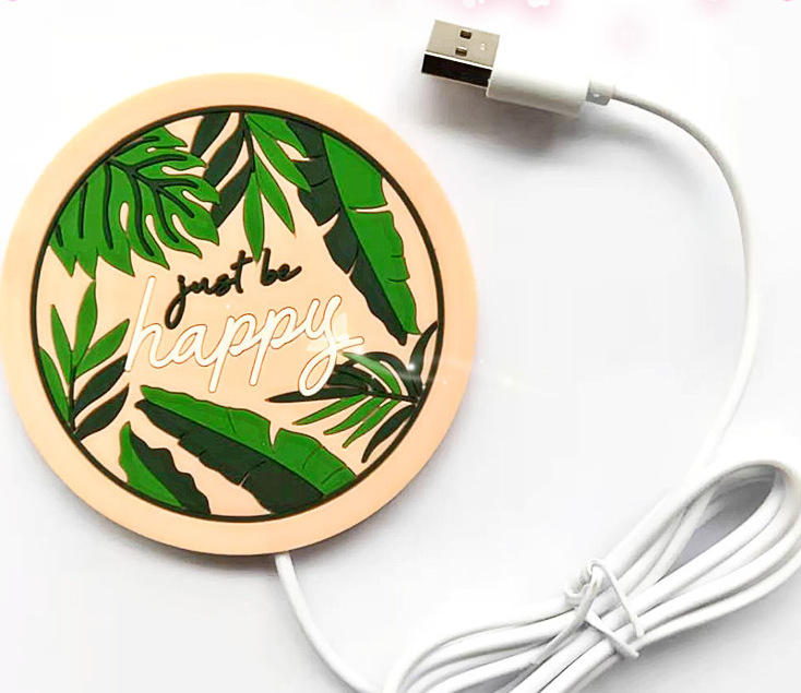 창의적인 선물 USB 따뜻한 절연 컵 받침 난방 컵 컵 USB 절연 컵 사용자 지정 스폿 컬러 박스